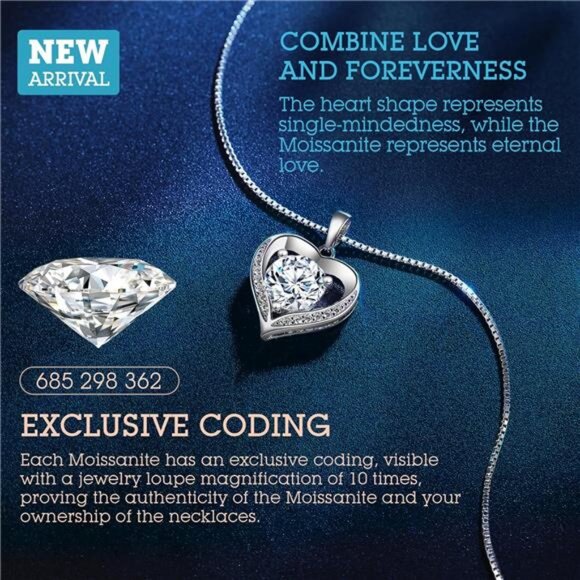 Heart Pendant Necklace Gifts for Wife, Engraved 'I LOVE YOU' Gift for Wife, 1-3 - Picture 3 of 7